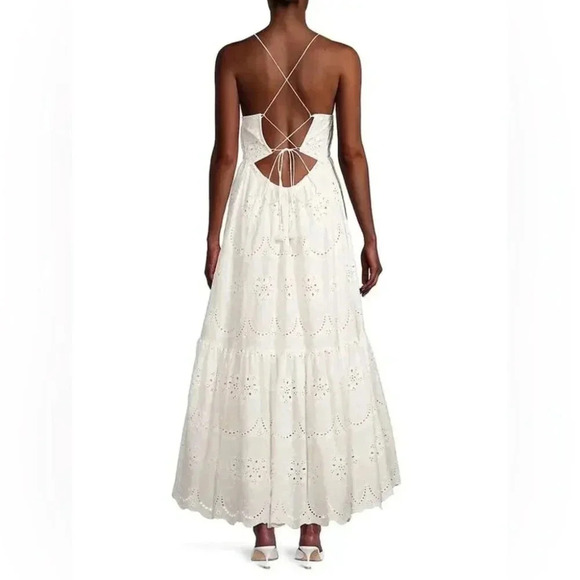 Tracey Reese Organic Eyelet & Laced Back Halter Dress NWT - Picture 12 of 13